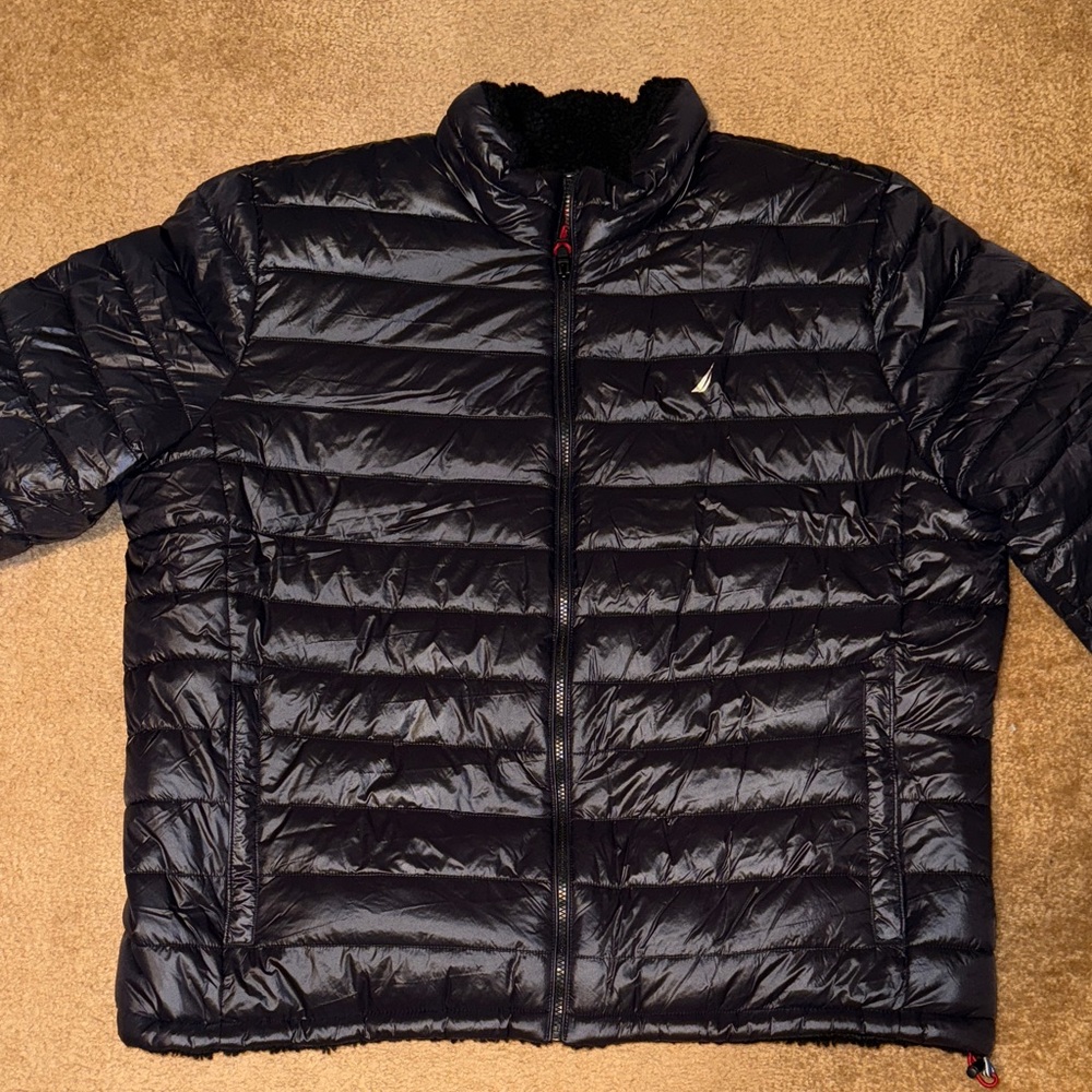 Nautica Men's Shiny Black Puffer Jacket